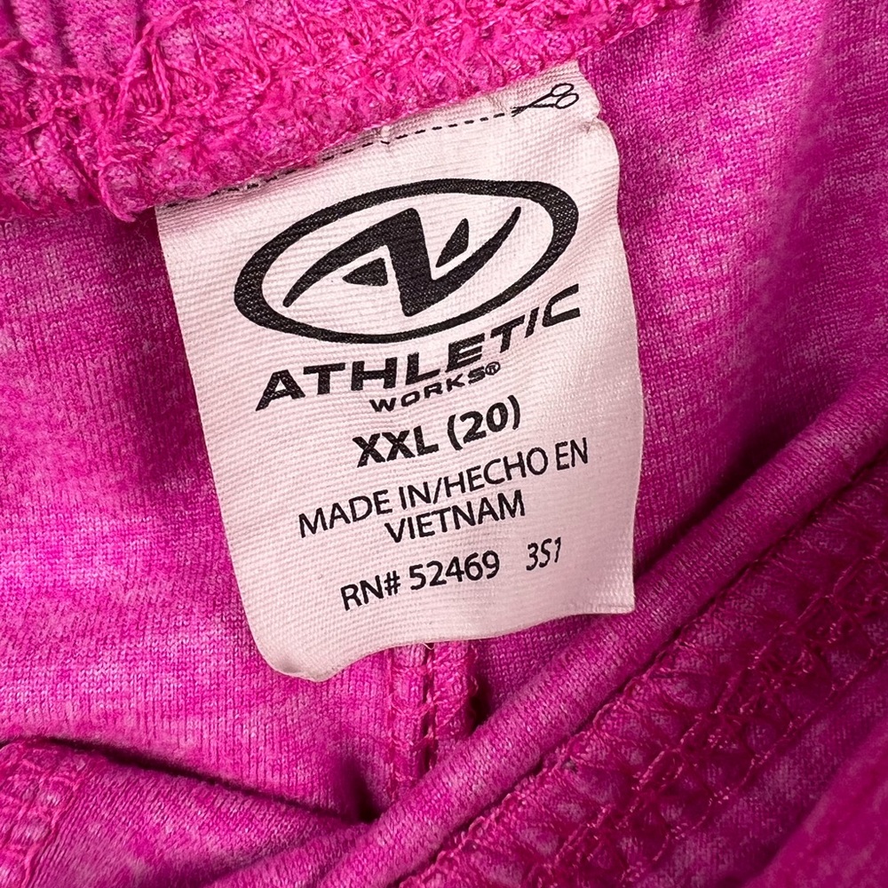 Athletic Works Pink Drawstring Lounge Shorts XXL 20 Stretchy Pockets Soft - Picture 5 of 9